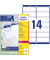 Adress-Etiketten mit ultragrip, 99,1x38,1mm, wei&szlig; AVERY ZWECKFORM L7163-100