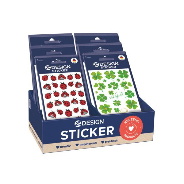 60 Stück AVERY Zweckform Schmucketikett, 6 Designs a 10 Pack im Display, Papier, Glücksbringer-Motive, mehrfarbig AVERY ZWECKFORM 48634 4004182486344 AVE