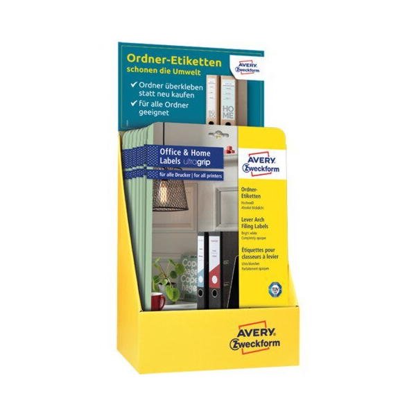 15 Stück AVERY Zweckform Ordner-Etiketten mit ultragrip ablösbar, 10 Blatt, weiß AVERY ZWECKFORM 48674 4004182486740 AVERY Zweckform