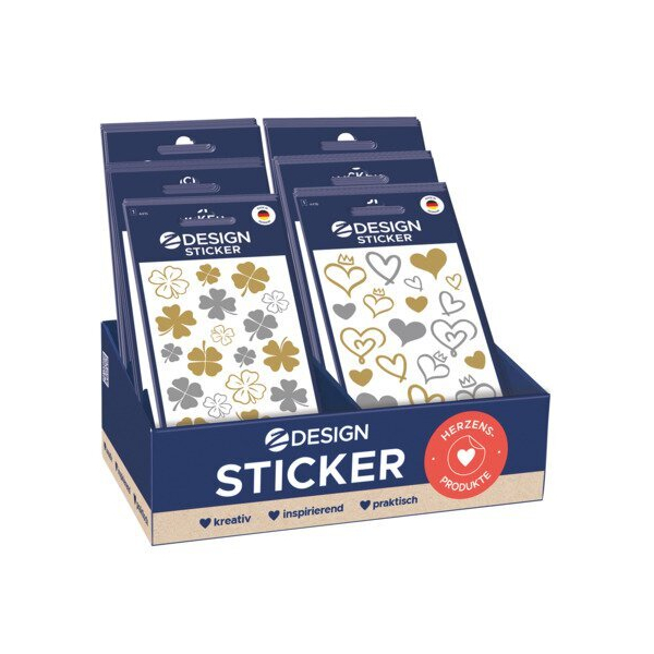 60 Stück AVERY Zweckform Sticker, Folie, Gold &amp, Silber, gold, silber AVERY ZWECKFORM 48730 4004182487303 AVERY Zweckform