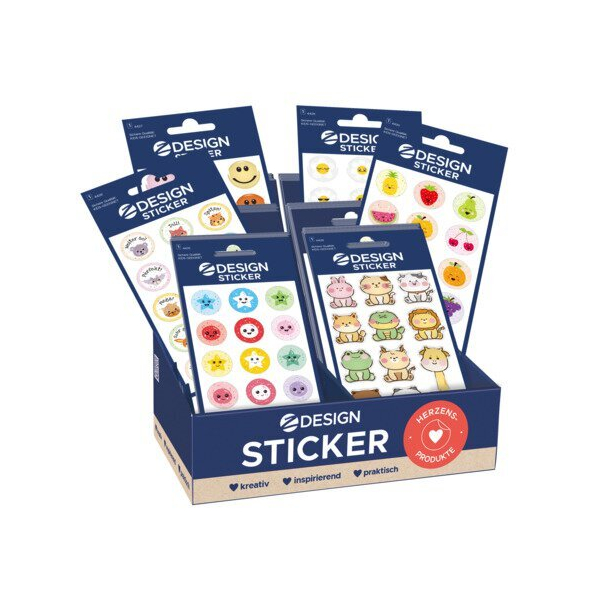 60 Stück AVERY Zweckform Sticker Lachende Gesichter, sortiert AVERY ZWECKFORM 48734 4004182487341 AVERY Zweckform