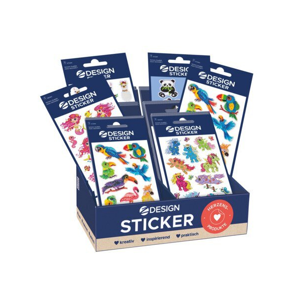60 Stück AVERY Zweckform Sticker Glitter, sortiert AVERY ZWECKFORM 48744 4004182487440 AVERY Zweckform