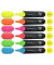 Textmarker 50-399476, Etui (6 #), farbig sortiert (gelb/orange/pink/rot/gr&uuml;n/blau), 1-5mm Keilspitze