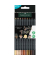 Buntstifte-Set Black Edition Hautt&ouml;ne, 116414, farbig sortiert, dreikant, ergonomisch, Packung
