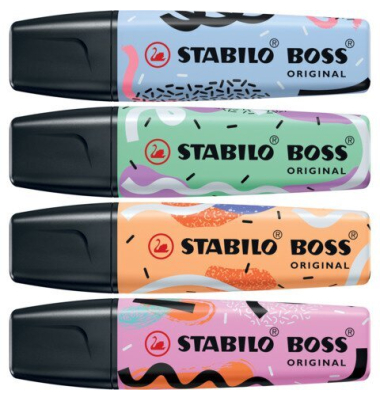Textmarker BOSS&reg, ORIGINAL by Ju Schnee Bonbonglas, sortiert STABILO 7060-1-101