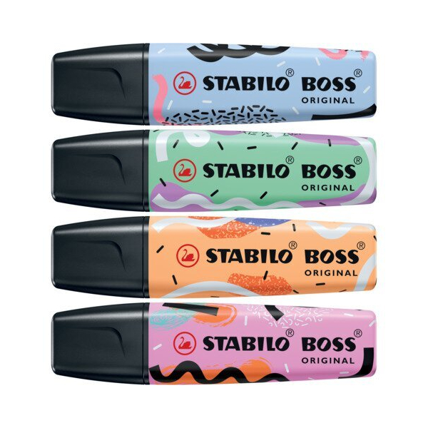 Stabilo Textmarker BOSS Bonbonglas Bonbonglas 60 Stück/4 Farben