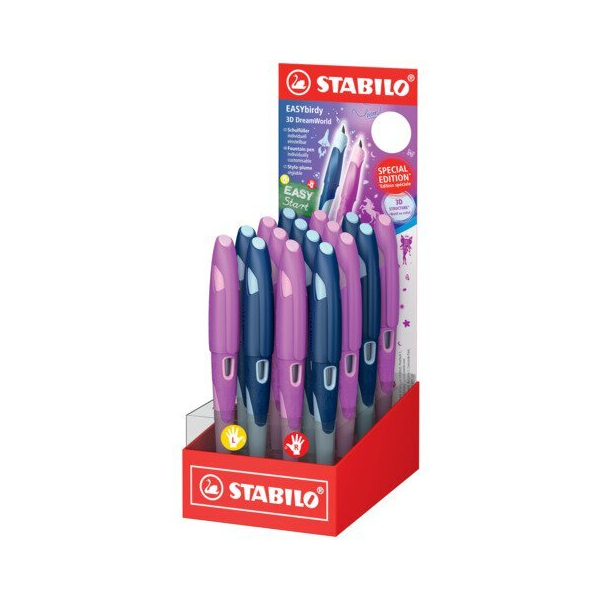 16 Stück Stabilo Füllhalter EASYbirdy 3D DreamWorld, sortiert STABILO 501016-6 4006381616546 Stabilo