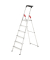 Haushaltsleiter 8160-607 L60 StandardLine, 1x 6 Stufen, silber, Aluminium