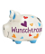 Spardose Schwein (mittel) 10041998 , "bunte Herzen Wunschtraum"