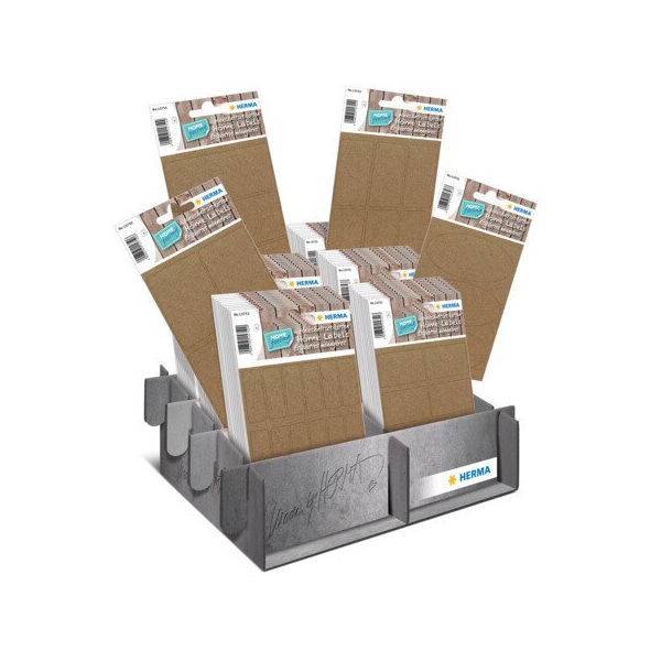 60 Stück Herma Warenpaket Silphie Haushalts-Etikette, braun sortiert HERMA 15749 4008705157490 Herma