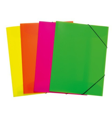 Gummizugmappe 19702 neon Polypropylen