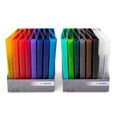 Ringbuch 20128, A4 2 Ringe Polypropylen farbig sortiert