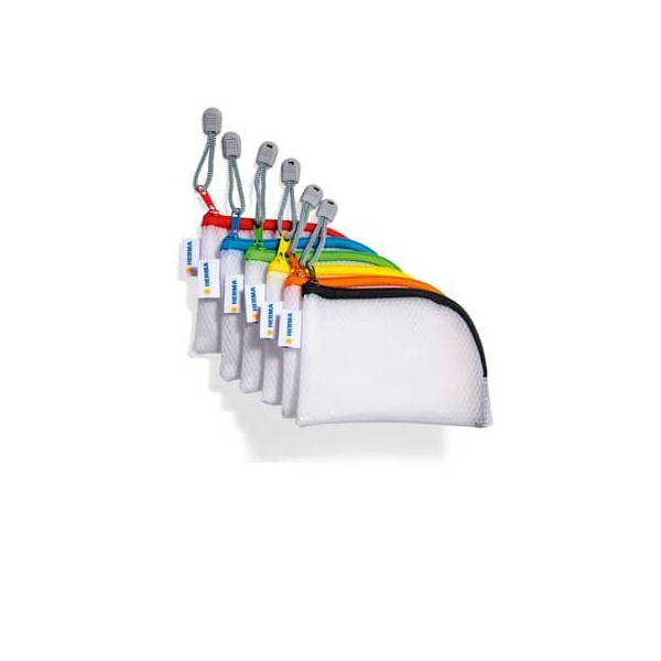 10 Stück Herma Reißverschlusstasche, A7, 14 x 10 cm, sortiert HERMA 20246 4008705202466 Herma