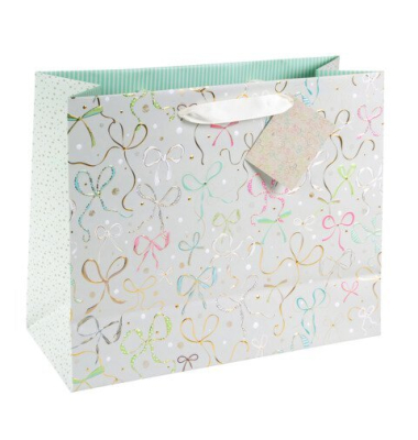 Geschenktragetasche Ribbon&eacute;, 27 x 33 x 13 cm, taupe TURNOWSKY 46 763