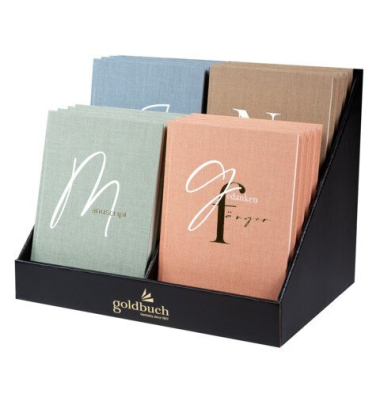 Notizbuch 64 715, farbig sortiert, A5, blanko, 100g, 100 Blatt / 200 Seiten