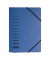 Eckspannmappe 24007-02, A4 blau Karton 335g, f&uuml;r ca. 150 Blatt, mit 3 Einschlagklappen