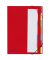 Ordnungsmappe Deskorganizer Premium 44171-01, 7-teilig blanko, rot, Din A4, 7 F&auml;cher