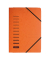 Eckspannmappe 24007-12, A4 orange Karton 335g, f&uuml;r ca. 150 Blatt  (80 g/m&sup2;), mit 3 Einschlagklappen