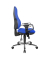 B&uuml;rostuhl Ergo Point SY Deluxe, blau / silber, mit Armlehnen, bis 110kg, ohne Kopfst&uuml;tze