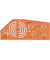 Kunststoff-Schablone Axonograph Dimetric 1185 orange-transparent