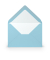 Designbriefumschlag Paperado 164005124, C6, nassklebend, 100g, aqua gerippt