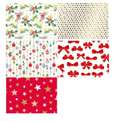 Geschenkpapier 1439-26003/PBS, farbig sortiert