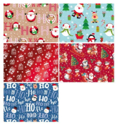 Geschenkpapier 1439-26004/PBS, sortiert (5 Motive), Kinder, Weihnachten, 70cm x 1,5m, 2m, farbig sortiert