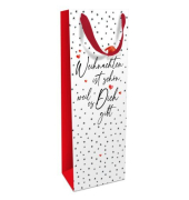 Geschenktasche 1644-26513 Weihnachten mit Dir, Weihnachten, mit Trageband, &bdquo;Weihnachten ist sch&ouml;n, weil es Dich gibt&ldquo;, 12cm x 36