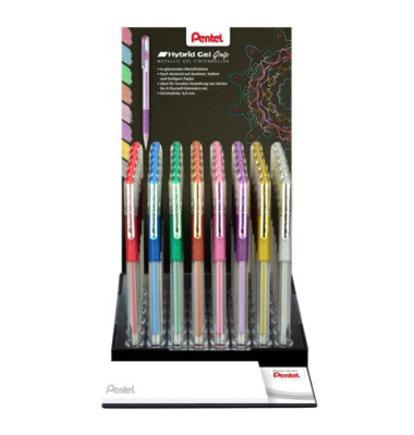 Thekendisplay Hybrid Gel Grip, 0,4 mmPENTEL K118COL-4E