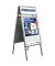 Kundenstopper Standard Plus BS1305, A1, Din1, mit Topschild63,6 x 25,4 cm, wetterfest, silber