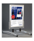 Kundenstopper Outdoor Plus BS1308, A1, 73,0 x 105,0 x 115,0 cm, wetterfest, silber