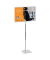 Infost&auml;nder PSMA312, A3, 32-62cm h&ouml;henverstellbar, Einschubrahmen , beidseitig, grau