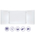 Whiteboard klappbar K2109, 150/300x100cm (BxH), lackiert, Aluminiumrahmen