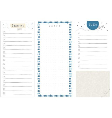 Notizblock 99-6233, sortiert, 8x18cm, 60 Blatt