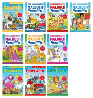 AbenteuerMalbuch bler Engel sort MEDIA VERLAG 8121VAR9 10Titel