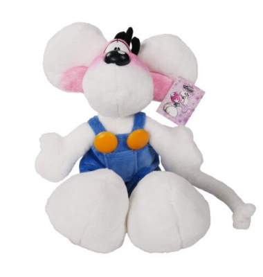 Pl&uuml;schfigur mit blauer Latzhose 30cm 1 St&uuml;ck
