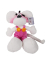 Pl&uuml;schfigur mit rosa Latzhose 30cm 1 St&uuml;ck