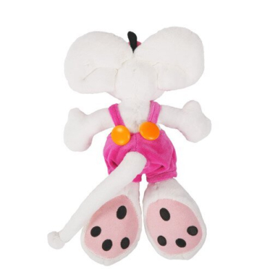 Pl&uuml;schfigur m.Latzhose rosa DIDDL 23524 30cm 12ST