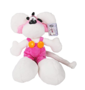 Pl&uuml;schfigur mit rosafarbener Latzhose  23524 30cm 12 St&uuml;ck