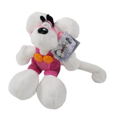 Pl&uuml;schfigur mit rosafarbener Latzhose  20cm 12 St&uuml;ck
