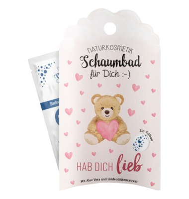 Schaumbad 113220 Liebe W&uuml;nsche, Lindenbl&uuml;te & Aloe Vera, 24x40 ml, 24 Beutel
