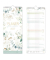Wandkalender 11370-8, florales Design, 1 Monat / 1 Seite, 3 Spalten, 13x32cm, 2027