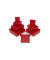 Geschenkkarton Shiny Hearts rot