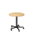 Besprechungstisch ST08, sufenlos &uuml;ber Gasdruckfeder h&ouml;henverstellbar 72-114cm (H), 80x80cm (BxT), rund, ahorn / schwarz, mit Rol