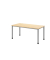 Schreibtisch H-Serie, manuell h&ouml;henverstellbar, 68-81cm (H), 160x80cm (BxT), rechteckig, ahorn / silber