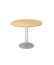 Konferenztisch STF, 74,5cm (H), 100x100cm (BxT), rund, ahorn / silber