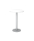 Stehtisch VSTH 111,6cm (H), &Oslash; 80cm (BxT), rund, wei&szlig; / silber