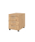 Rollcontainer VAC30/R/R/RE VAC, asteiche, 4 Schubladen, Holz, abschlie&szlig;bar