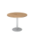 Besprechungstisch STF, 74,5cm (H), 100x100cm (BxT), rund, asteiche / silber
