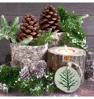 Weihnachts-Zelltuchserviette, 33 x 33 cm, 3-lagigPAPER+DESIGN 600249